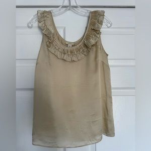 J.CREW | 100% silk scoop neck blouse tan SIZE 4 Style 99696